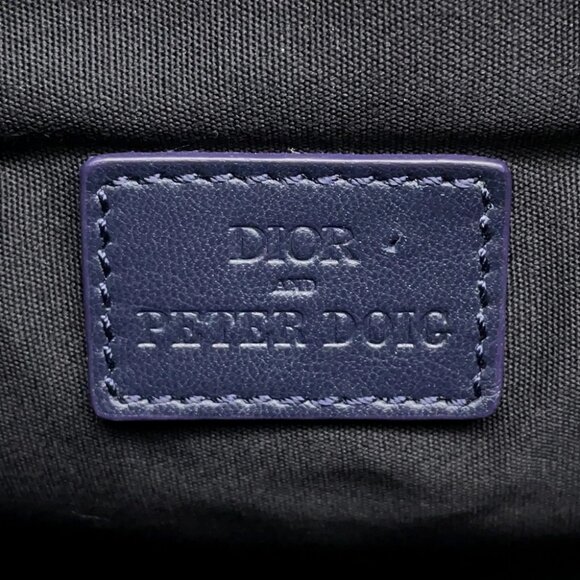 Dior Camouflage Saddle Crossbody Bag Canvas Navy - Picture 10 of 13